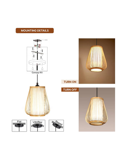 Stylish Bamboo Ceiling Light for Hall and Corridor