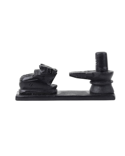 Shivling with Nandi Sitting Idol for Pooja and Home Decoration