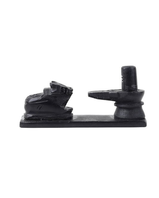 Shivling with Nandi Sitting Idol for Pooja and Home Decoration