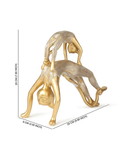 Yoga Cat Polypropylene Figurine for Living Room and Office Decor