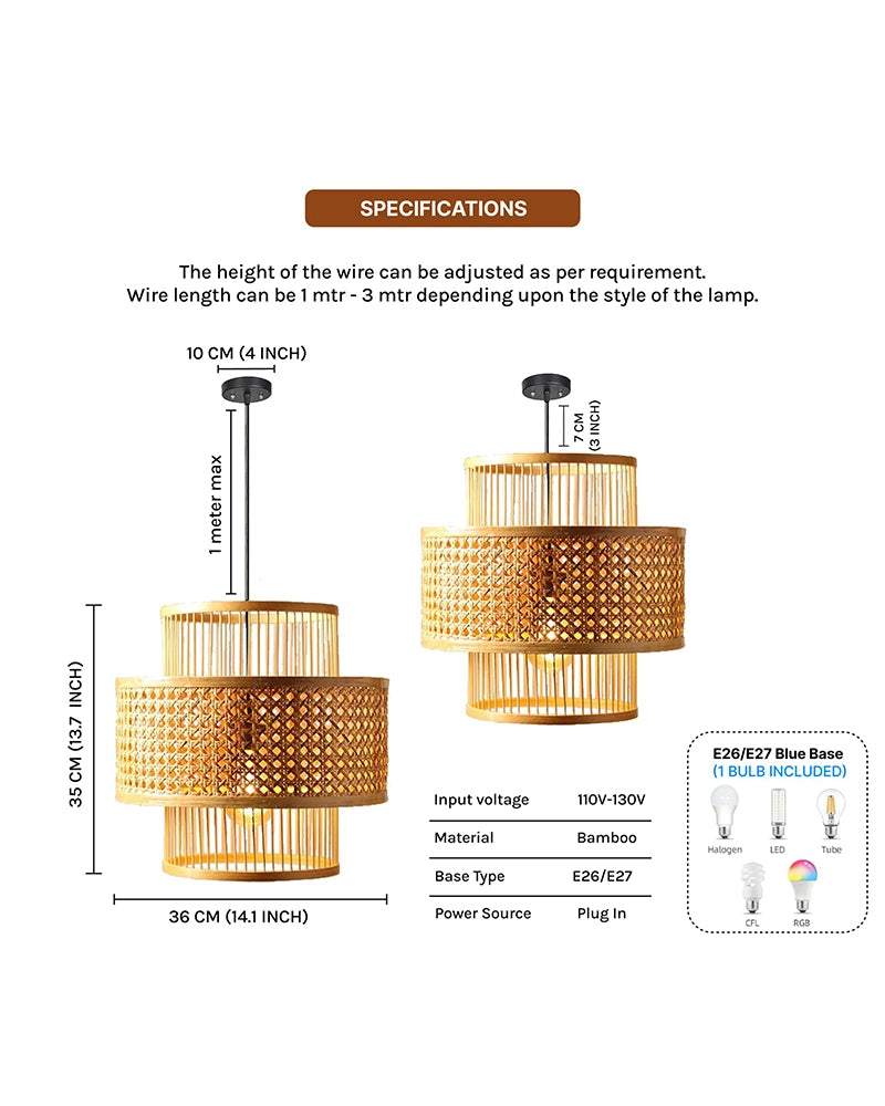Artistic Rattan Pendant Light for Home Decor and Hall