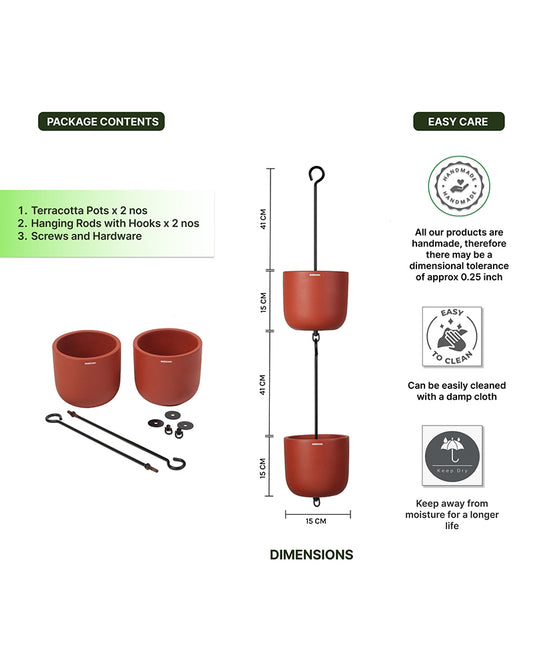 Terracotta Flower Pot for Living Room | Flower Pots for Garden, Dining Table & Home Decor