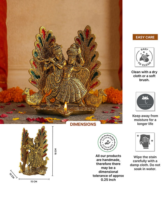 Radha Krishna Idol & Figurine for Home | God Idol for Pooja Room | Krishna Statue