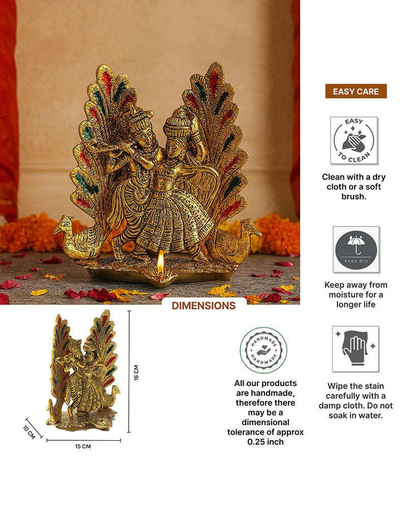Radha Krishna Statue for Home and Pooja Room, Decorative God Idol Figurine