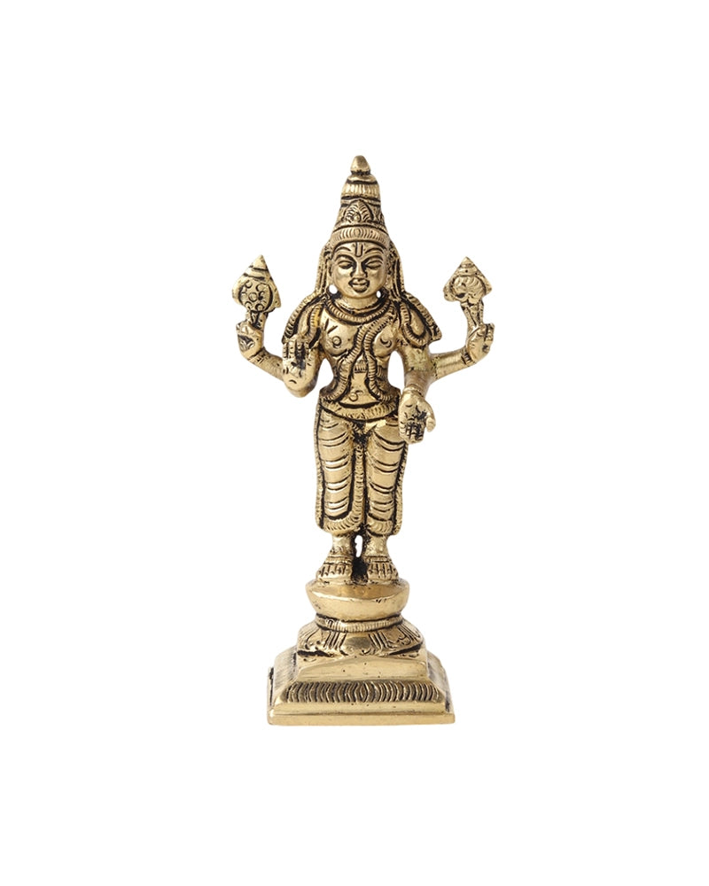 Brass Lord Vishnu Ji Murti for Home Temple and Pooja Room