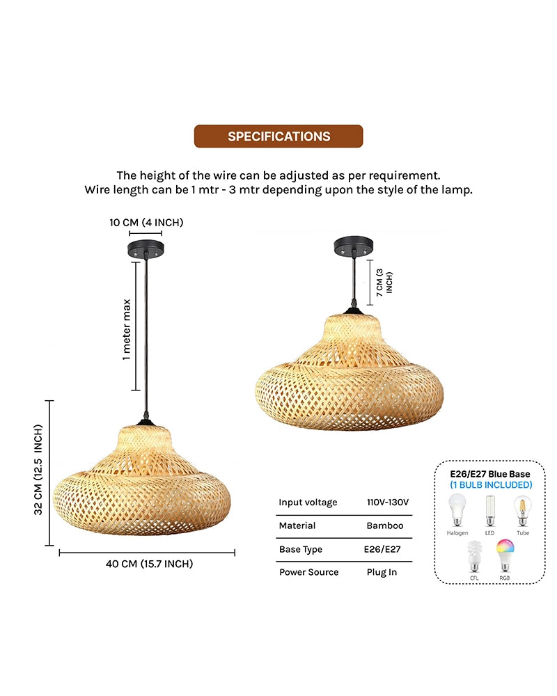 Artistic Bamboo Hanging Light for Home and Balcony
