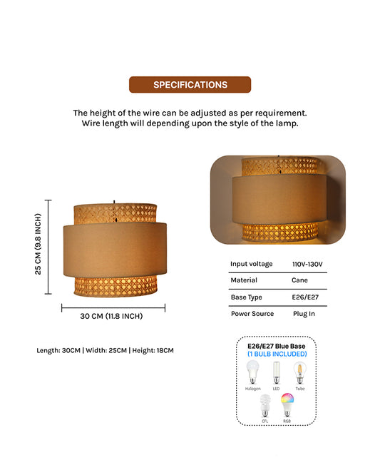 Wall Lamp | Bamboo Wall Lamp | Wall Mount Lights | Wall Lamps For Bedroom
