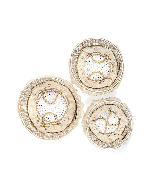 Set of 3 Belly Planter Basket for Natural Home Vibes