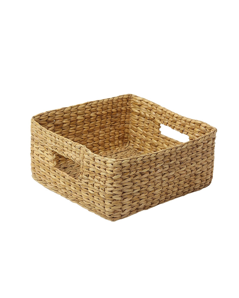 Multipurpose Seagrass Shelf Basket for Wardrobe Clothes and Home Storage