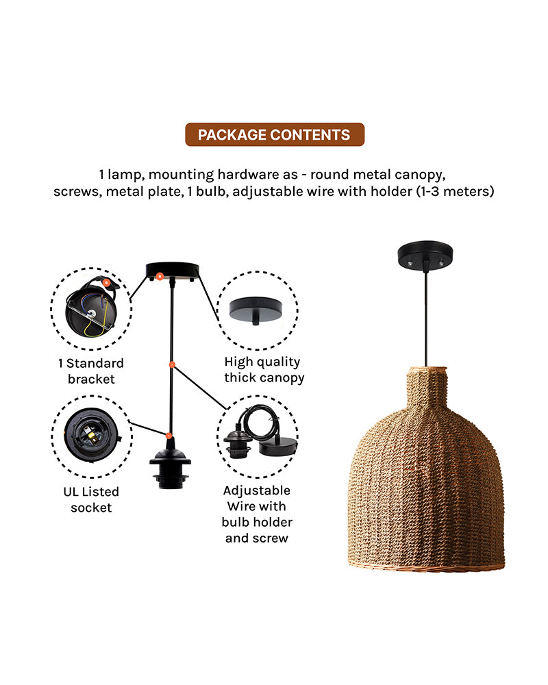 Pendant Hanging Light for Living Room and Bedroom Lighting