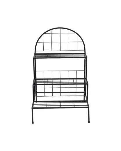 3 Tier Iron Plant Stand with Anti Rust Coating for Balcony and Living Room