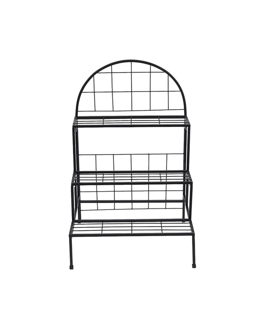 3 Tier Iron Plant Stand with Anti Rust Coating for Balcony and Living Room
