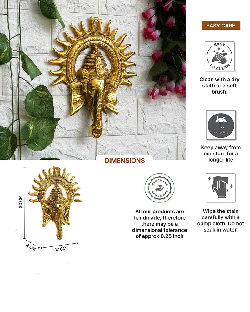 Lord Ganesha Statue, God Idol for Home and Decorative Wall Decor