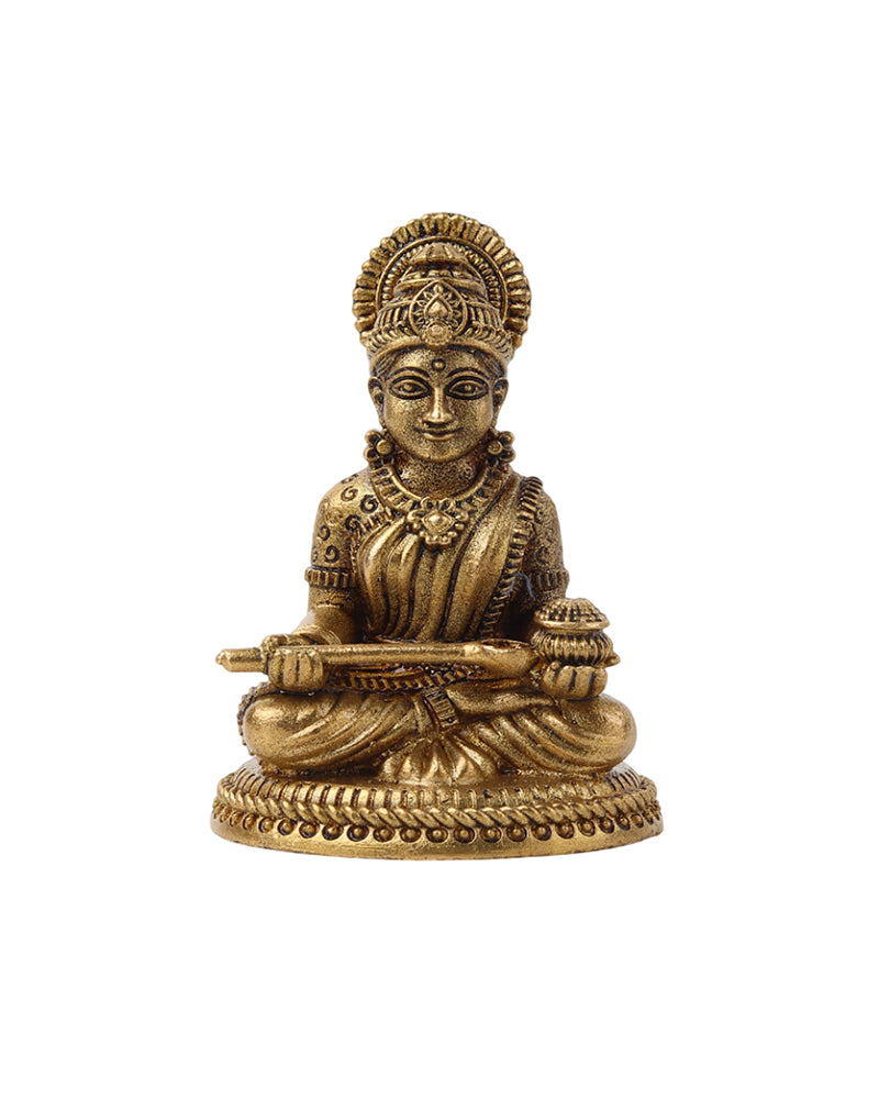Annapurna Devi Brass Figurine for Home, Pooja, and Kitchen Temple
