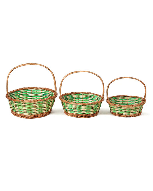 Handmade Wicker Fruit Basket in Pyala Shape for Gifting and Kitchen Storage