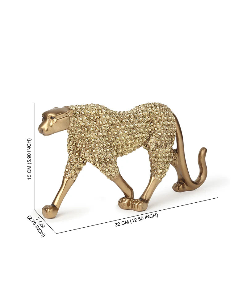 Polypropylene Panther Figurine for Home Decor and Living Room Display
