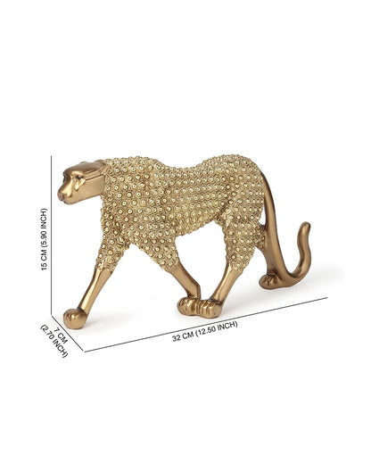Polypropylene Panther Figurine for Home Decor and Living Room Display