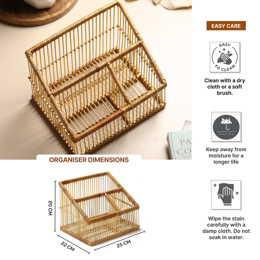 Wardrobe Organizer For Storage | File Storage Organizer | Wicker Bathroom Organiser