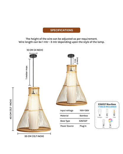 Modern Bamboo Hanging Lamp for Balcony and Hall
