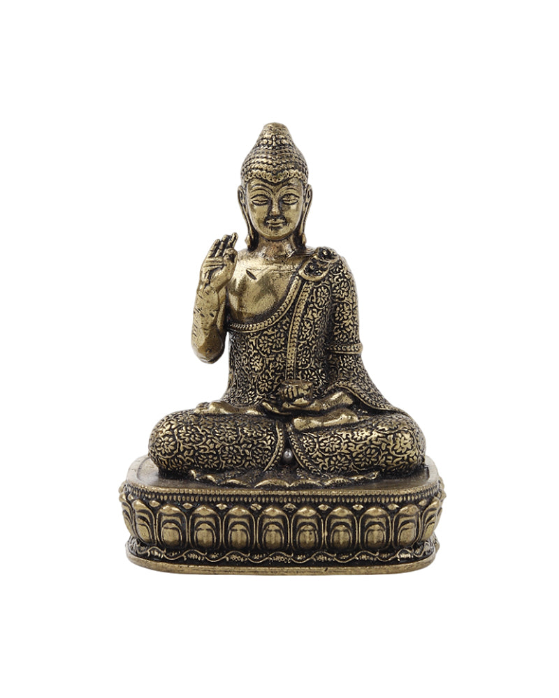 Pure Brass Buddha Figurine for Meditation, Worship, and Gifting