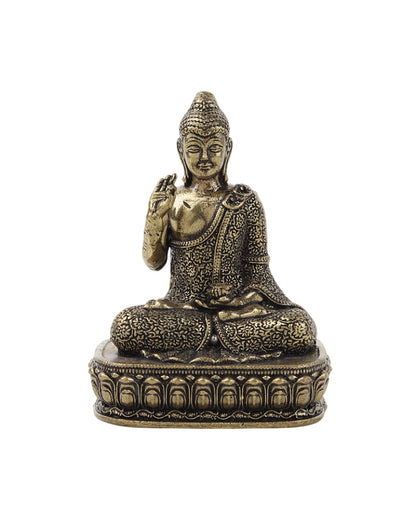 Pure Brass Buddha Figurine for Meditation, Worship, and Gifting