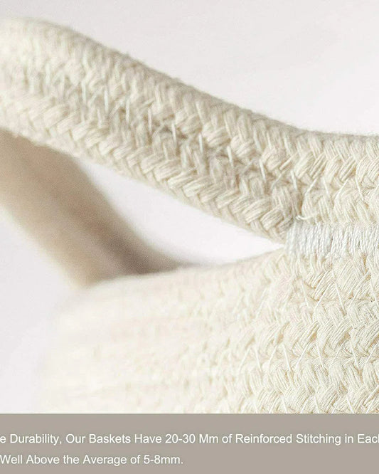 Handwoven Jute Cotton Laundry Storage Basket for Stylish and Eco-Friendly Home Organization