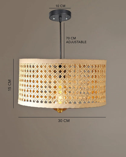Rustic Rattan Pendant Light for Balcony and Hall