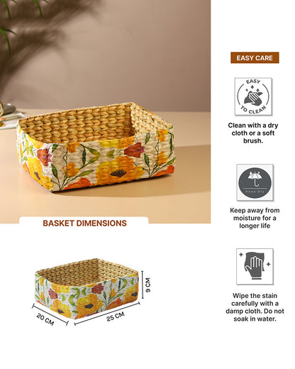 Study Table Organiser | Wardrobe Basket | Office Desk Organiser | Jute Table Basket