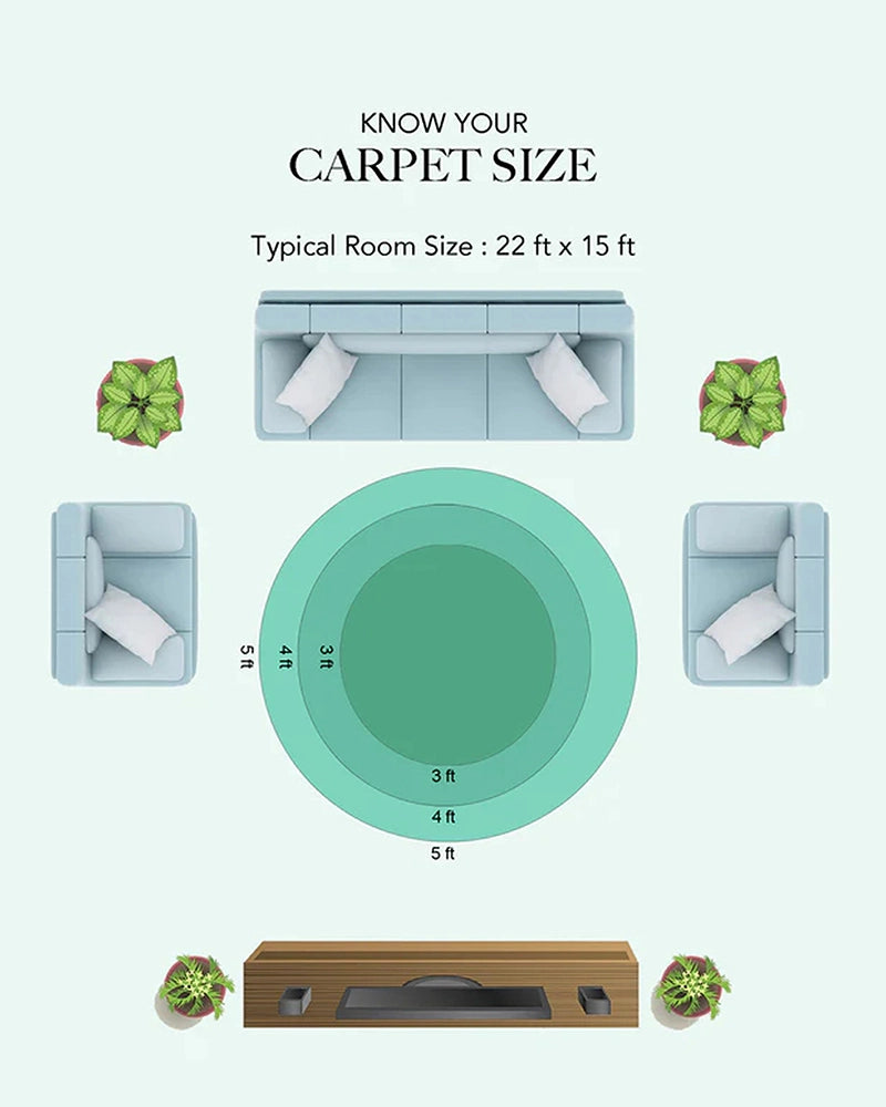 Handcrafted Yellow Round Jute Carpet For Living Room