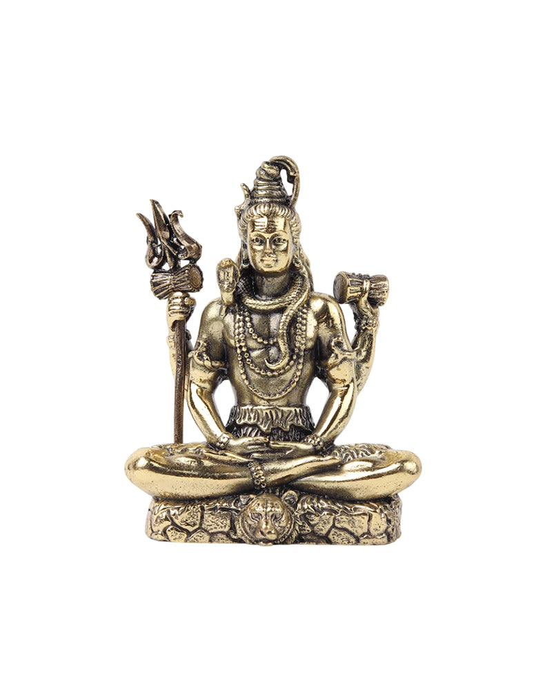 Pure Brass Lord Shiva Idol for Home Temple and Pooja Room