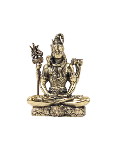Pure Brass Lord Shiva Idol for Home Temple and Pooja Room
