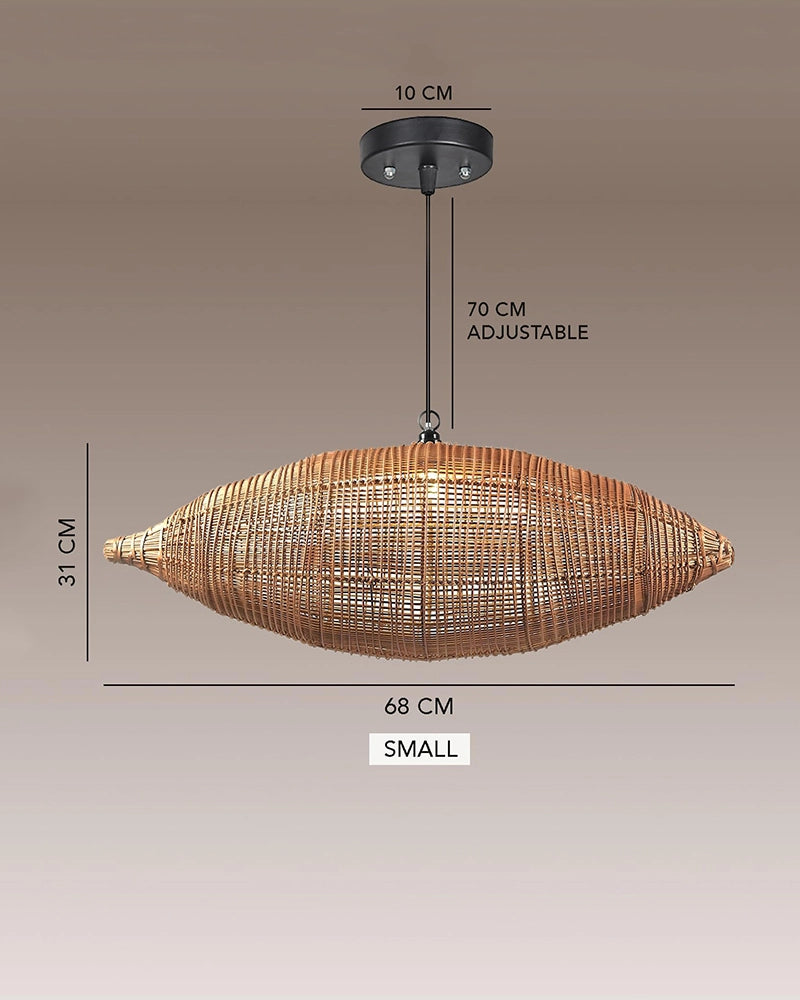 Elegant Rattan Hanging Lamp for Hall and Living Area