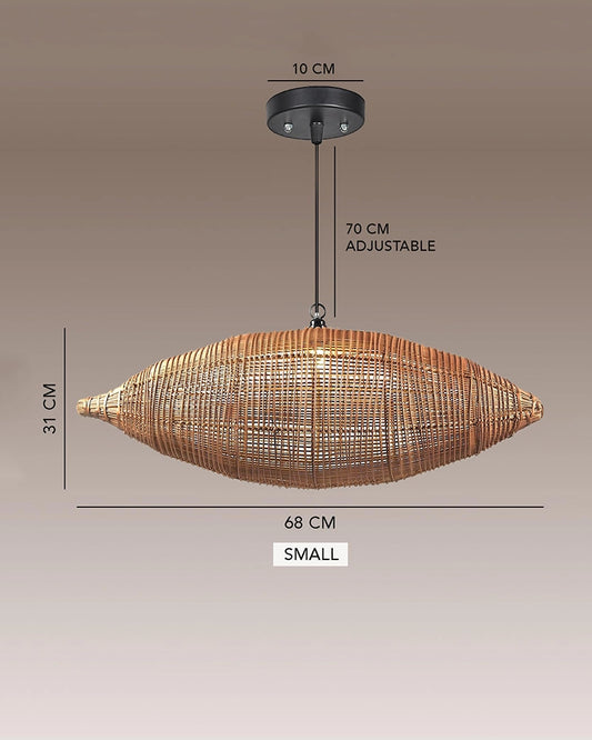 Elegant Rattan Hanging Lamp for Hall and Living Area