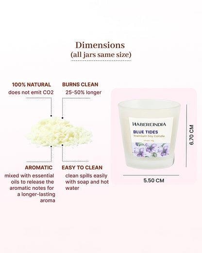 Set of 4 Scented Aroma Candles in Glass | Decorative Fragrance Candle Set | 45gm, 8hr Burn Each