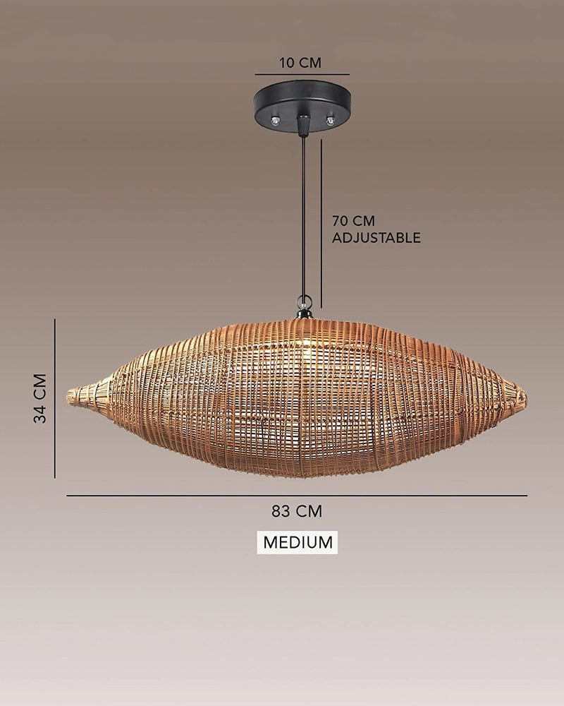 Elegant Rattan Hanging Lamp for Hall and Living Area