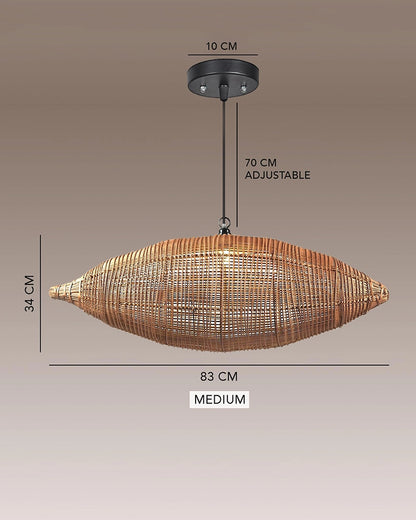 Elegant Rattan Hanging Lamp for Hall and Living Area