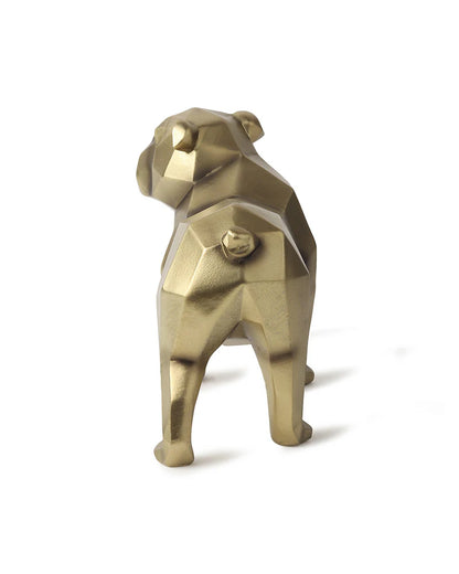 Bulldog Figurine in Polypropylene for Tabletop Decor and Living Room
