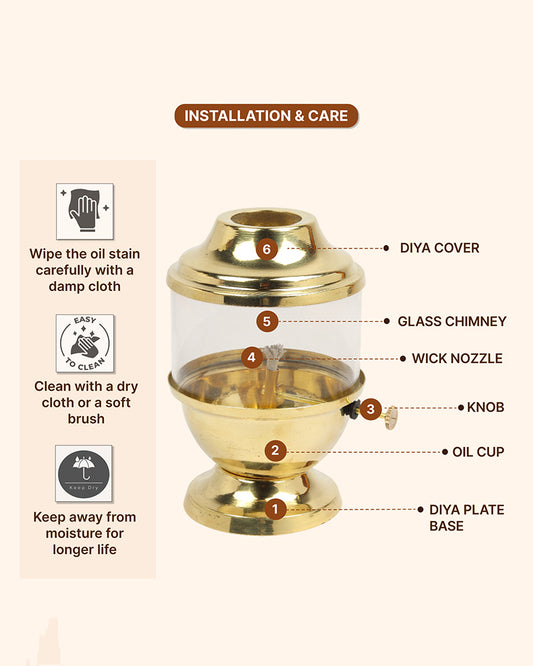 Traditional Akhand Diya for Pooja Room and Mandir Use 250ml