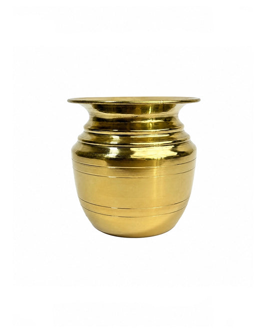 100% Pure Brass Lota for Pooja and Religious Celebrations