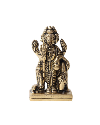 Brass Dattatreya Murti for Pooja Room Home Temple Decorative Idol
