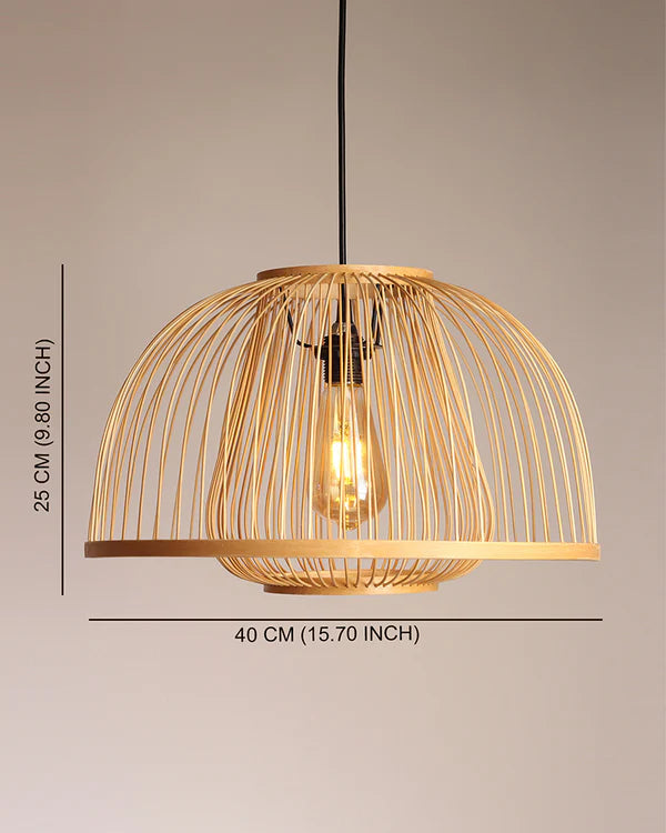 Rustic Bamboo Hanging Lamp for Home Decor