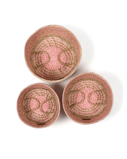 Set of 3 Minimalist Belly Basket for Indoor Plants & Home Styling