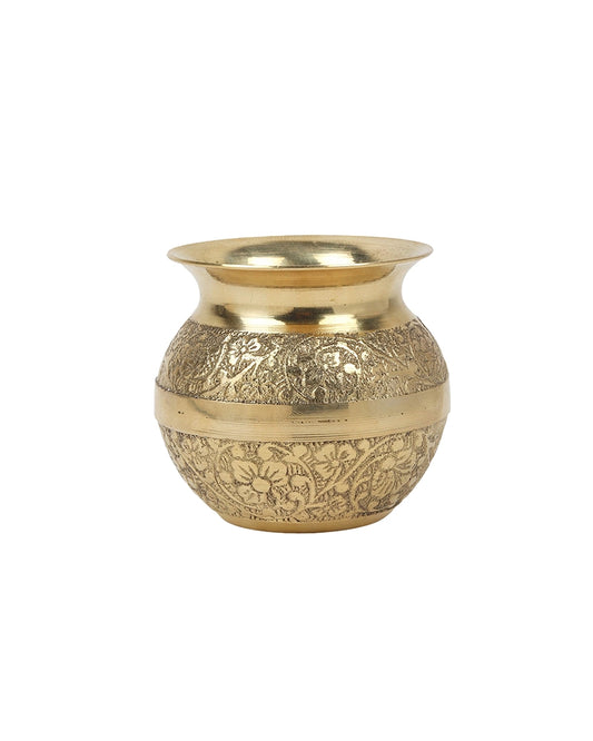 100% Pure Brass Kalash for Pooja and Religious Celebrations