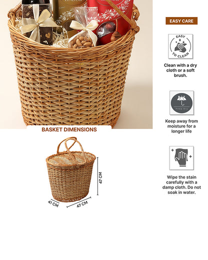 Wicker Picnic Basket | Wicker Lunch Basket | Toy Storage Basket