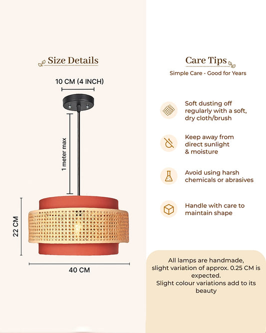 Stylish Rattan Pendant Light for Bedroom and Living Room