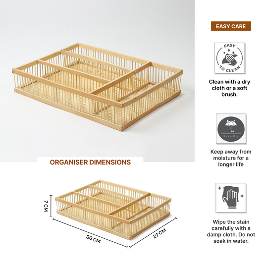 Wardrobe Organizer For Storage | Wicker Bathroom Organiser | File Storage Organizer