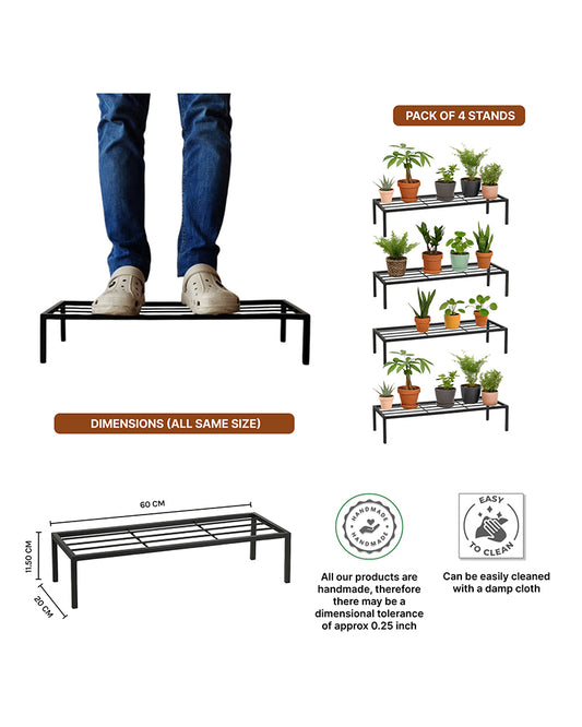 Plant Pot Stand | Garden Pot Stands for Indoor and Outdoor Use | Metal Plant Holder Stand