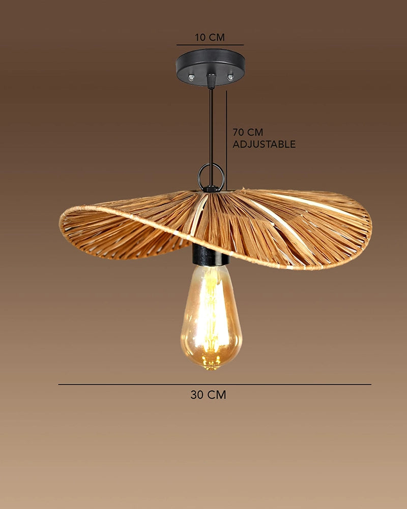 Handmade Raffia Pendant Lamp for Home and Balcony
