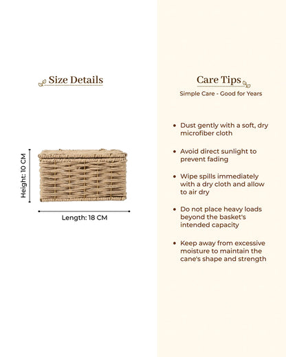 Handwoven Storage Box with Lid for Wardrobe & Bathroom Storage