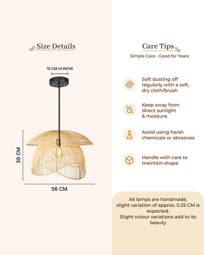 Artistic Bamboo Ceiling Light for Hall and Living Area
